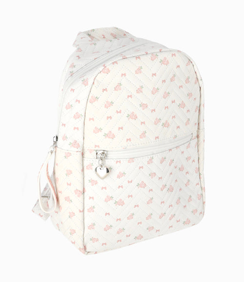 Mochila niña floreada Talla única / Blanco