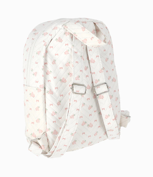 Mochila niña floreada Talla única / Blanco