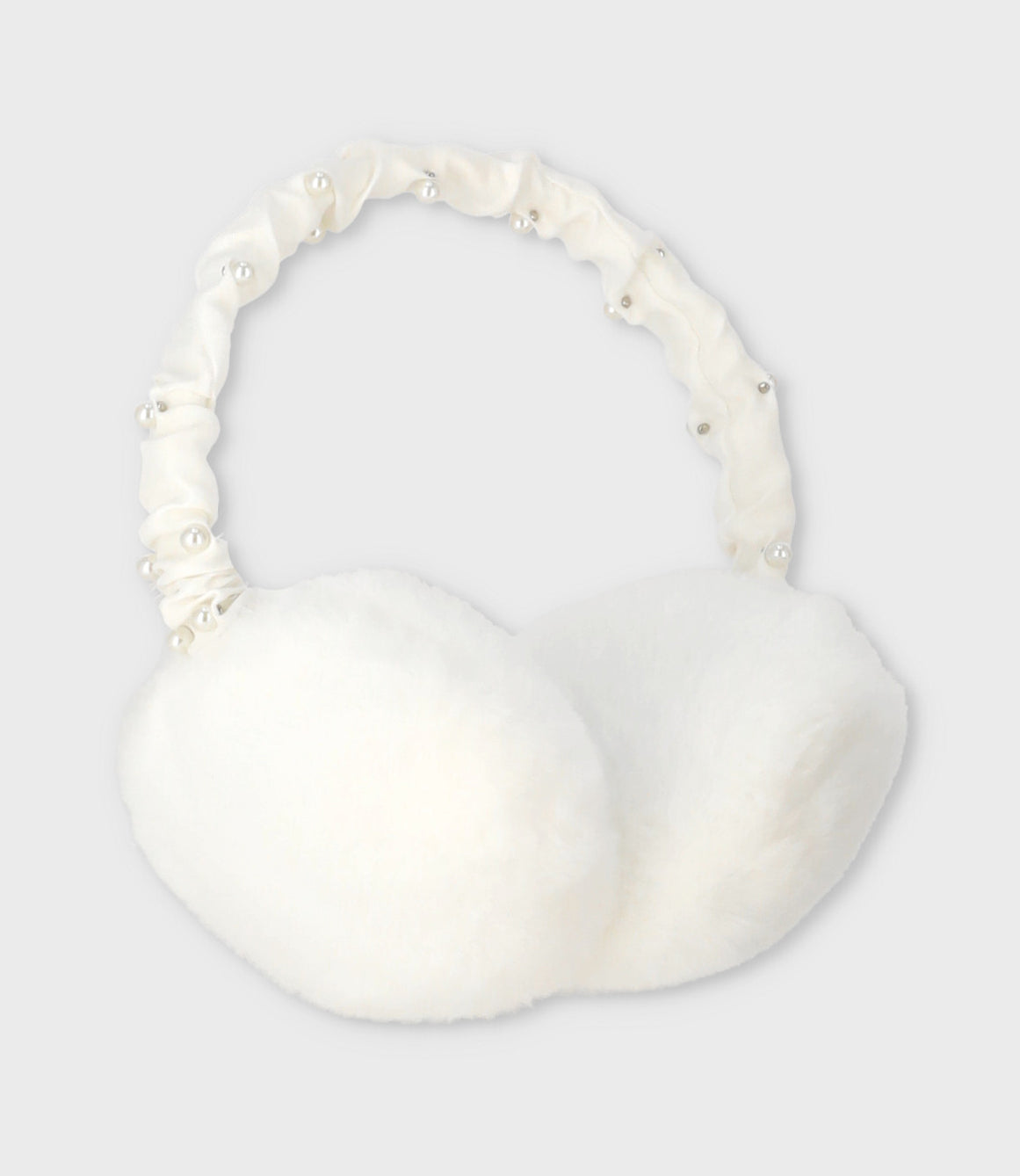 Orejeras niña con perlas Talla única / Blanco