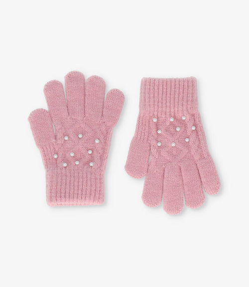 Guantes niña con perlas