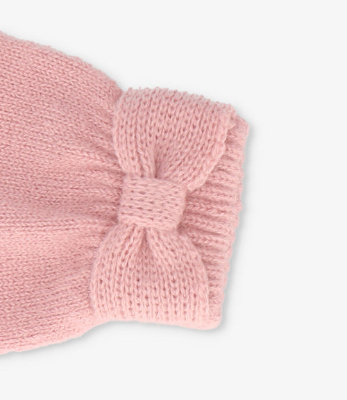 Guantes niña con lazo Talla única / Rosado