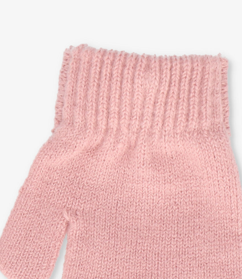 Guantes niña con lazo Talla única / Rosado