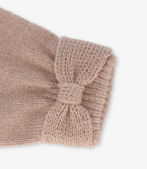 Guantes niña con lazo Talla única / Café