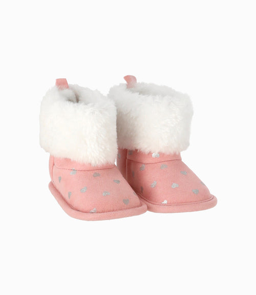 Pantuflas Recién Nacida Con Corazones