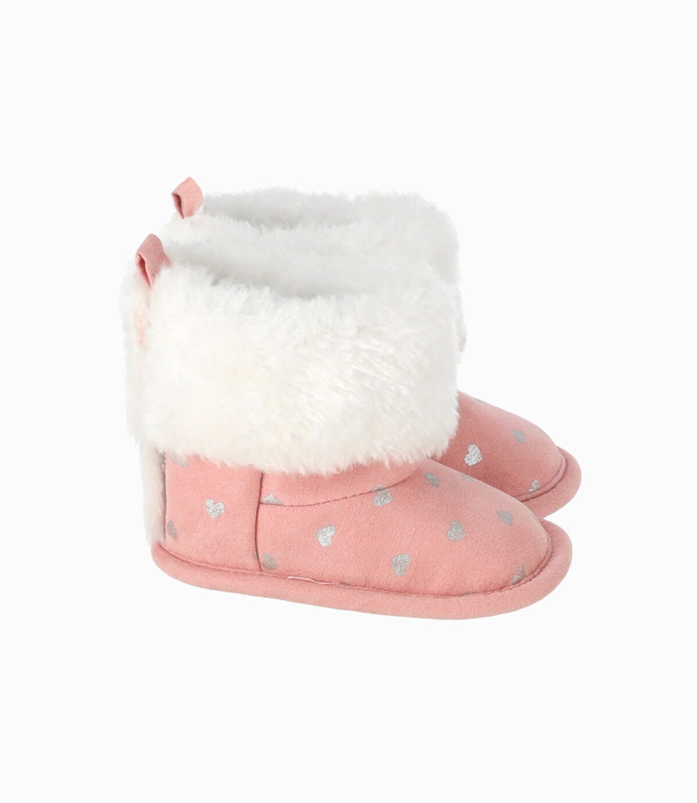 Pantuflas Recién Nacida Con Corazones