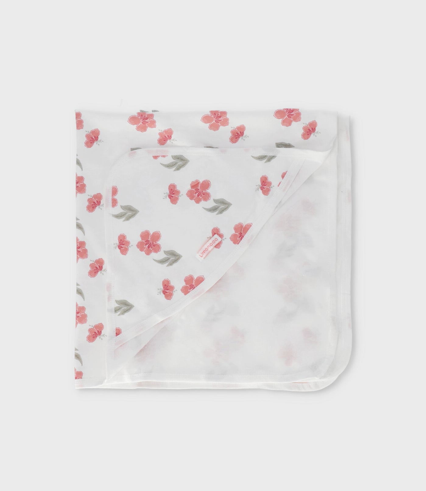 Manta recién nacida floreada con capucha Talla única / Crudo