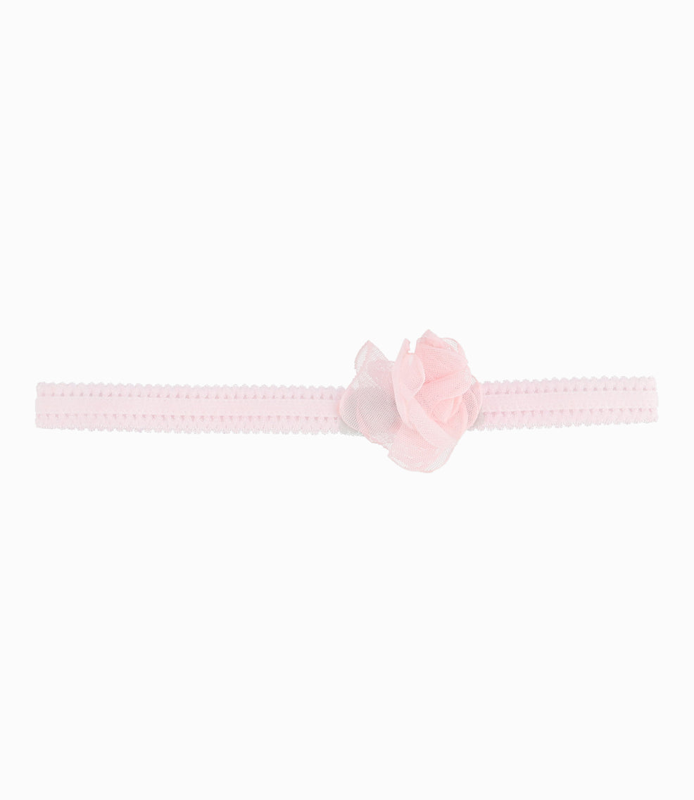Cintillo Recién Nacida Con Flor Talla Única / Rosado