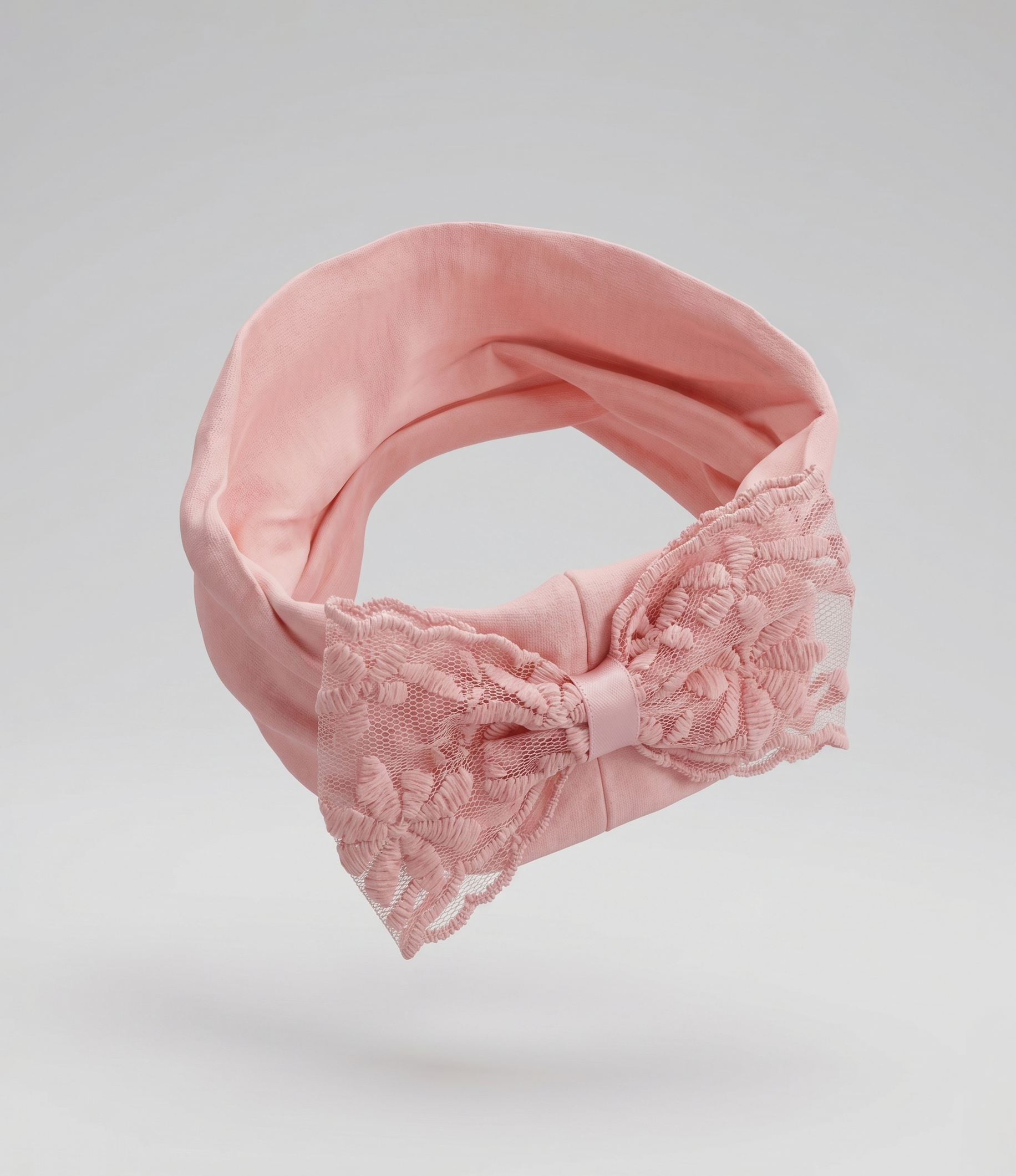 Cintillo recién nacida con lazo Talla única / Rosado