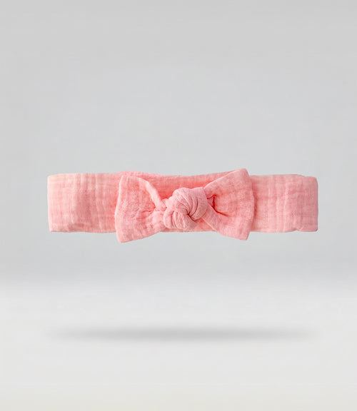Cintillo recién nacida con lazo Talla única / Rosado