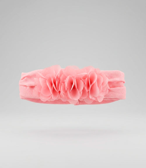 Cintillo recién nacida con flores Talla única / Rosado