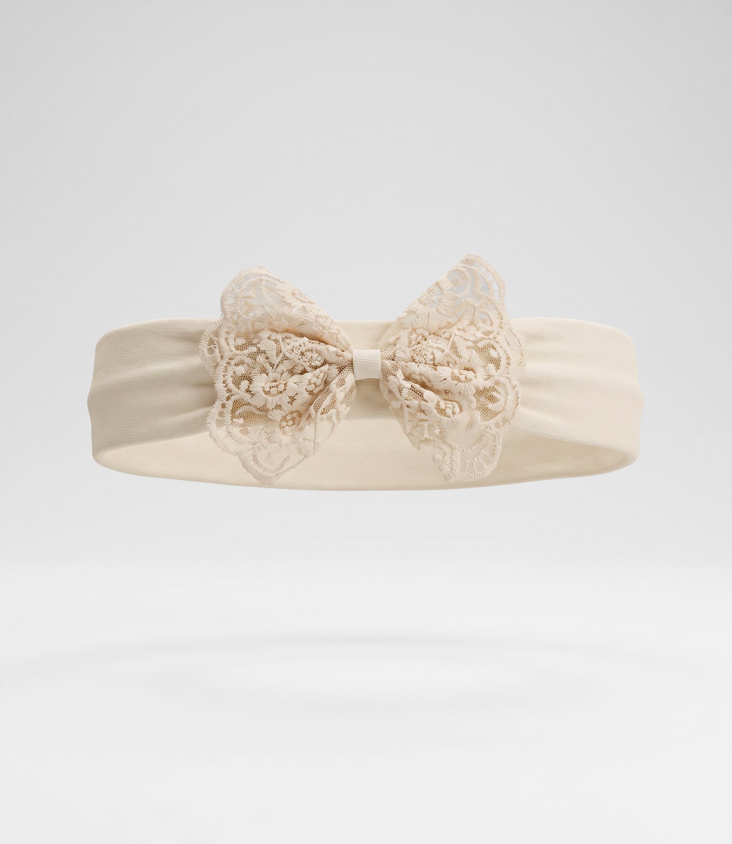 Cintillo recién nacida con lazo Talla única / Beige