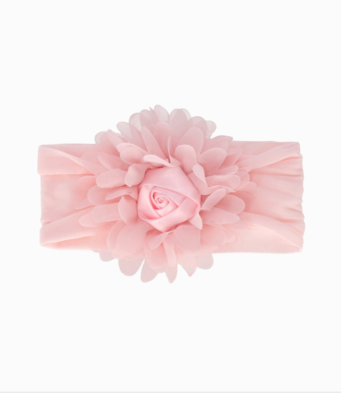 Cintillo recién nacida con flor Talla única / Rosado