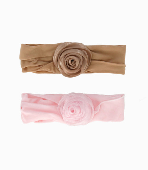 Cintillo recién nacida con flor Talla única / Blanco