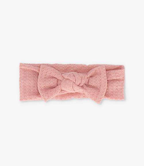 Cintillo recién nacida con lazo Talla única / Rosado
