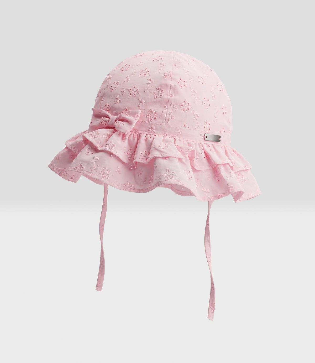 Gorro recién nacida bucket con flores
