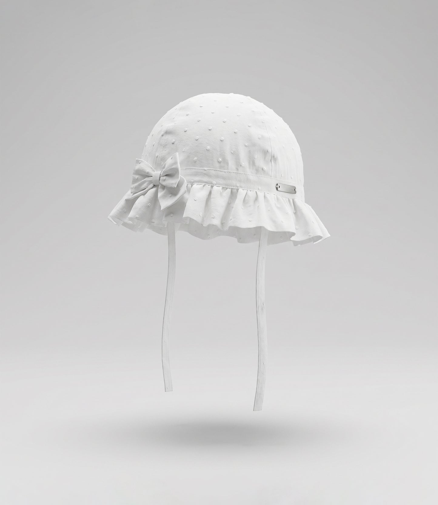 Gorro recién nacida bucket con flores 0-6 meses / Crudo