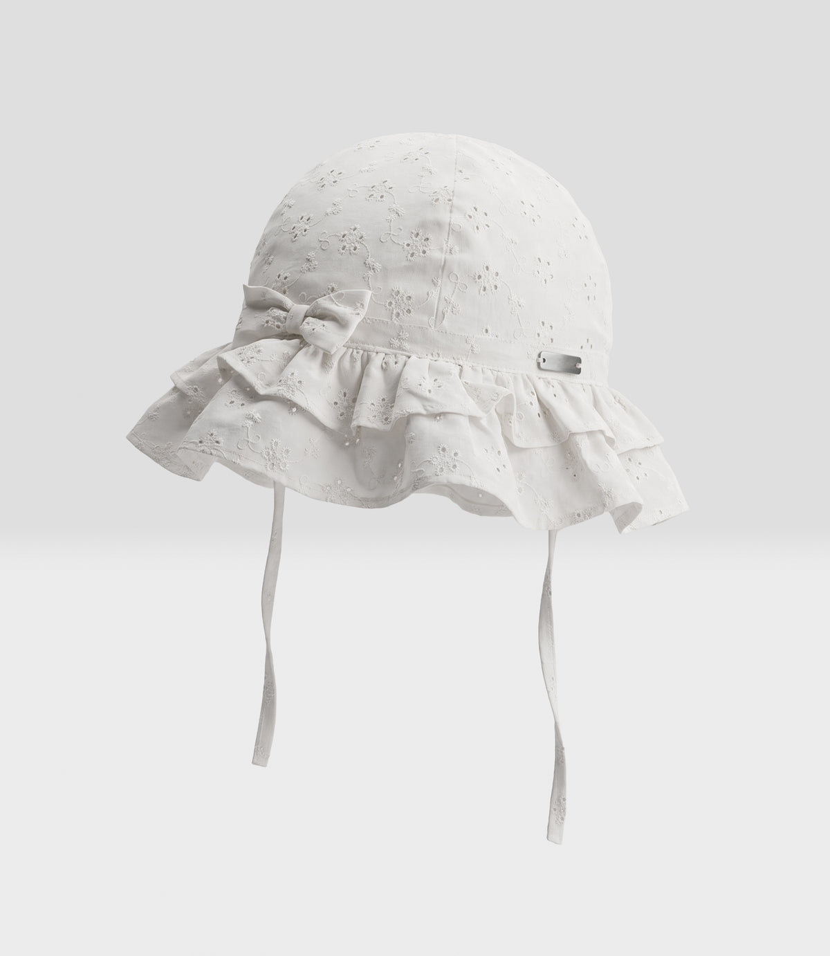 Gorro recién nacida bucket con flores