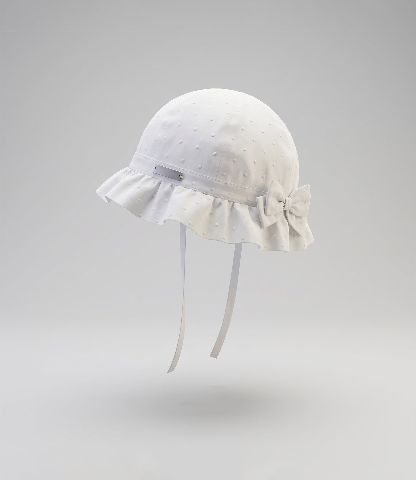 Gorro recién nacida bucket con flores 0-6 meses / Crudo