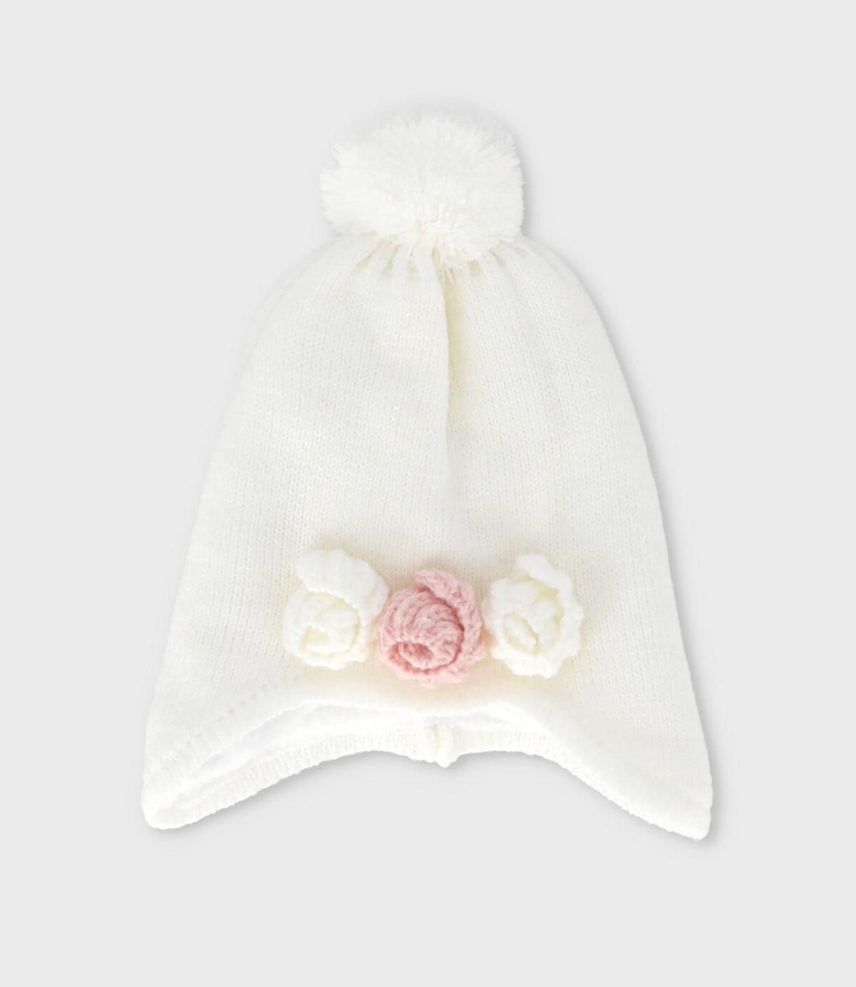 Gorro recién nacida con flores