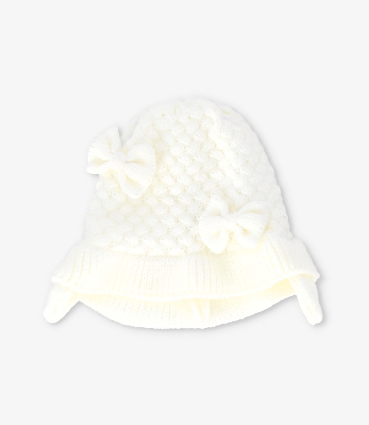Gorro recién nacida con lazos 0-6 meses / Crudo
