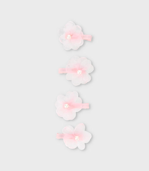 Pinche recién nacida 4 unidades Talla única / Rosado