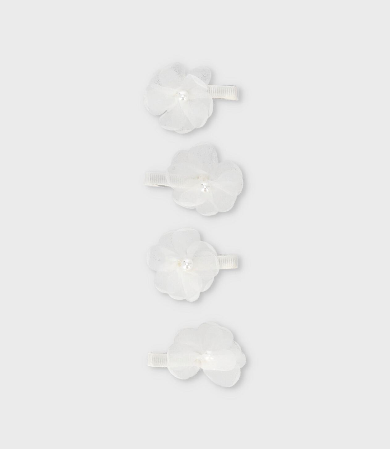 Pinche recién nacida 4 unidades Talla única / Blanco