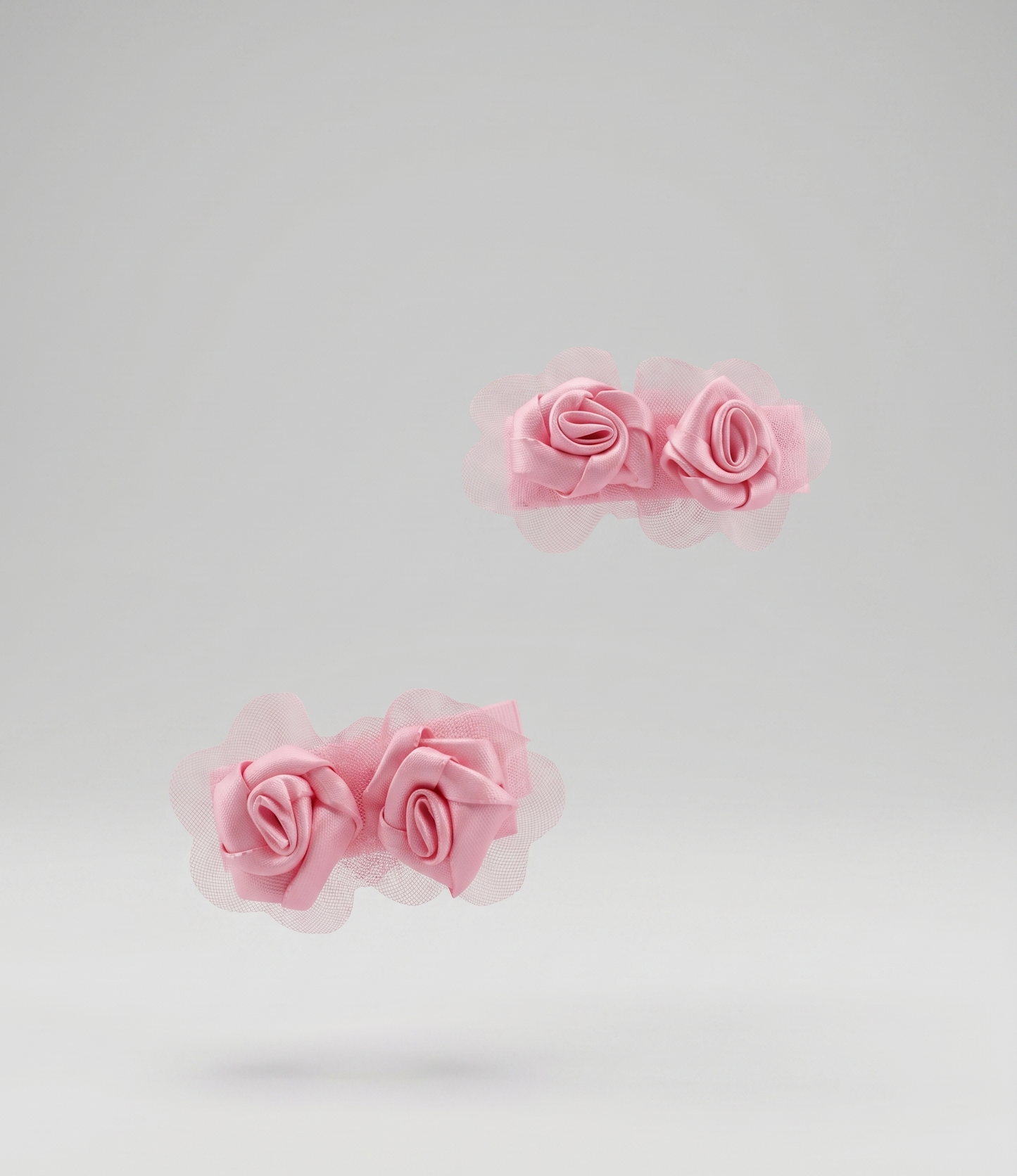 Pinche recién nacida con flores Talla única / Rosado