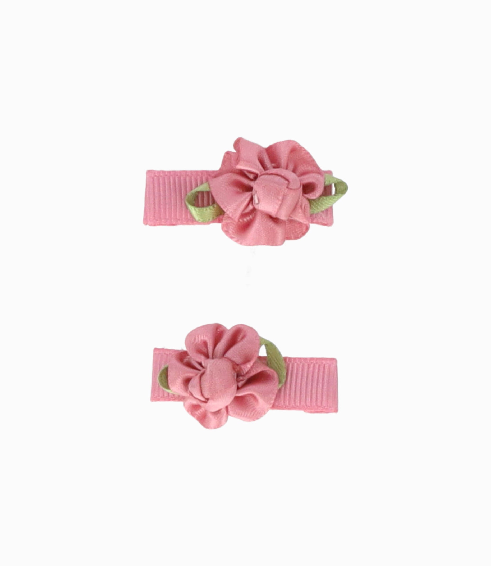 Pinche recién nacida con flor Talla única / Palo Rosa