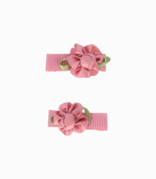 Pinche recién nacida con flor Talla única / Palo Rosa