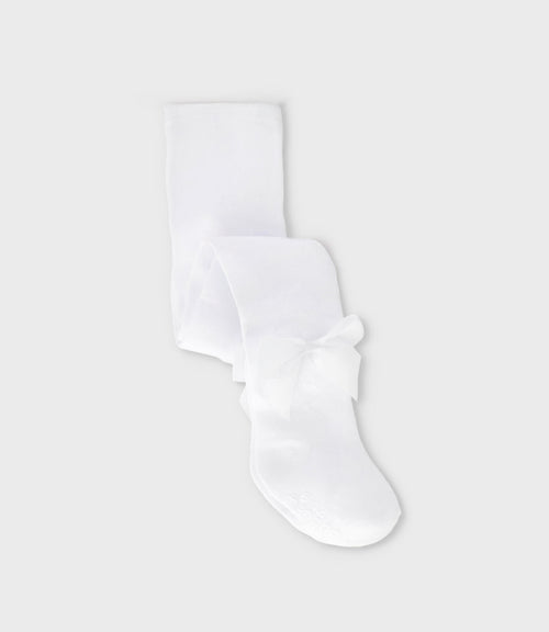 Panty recién nacida de algodón con lazos 0-6 meses / Blanco
