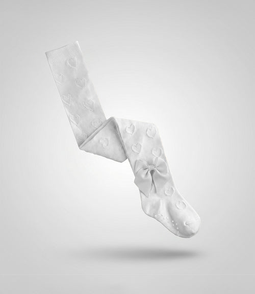 Panty recién nacida de algodón con lazo 0-6 meses / Blanco