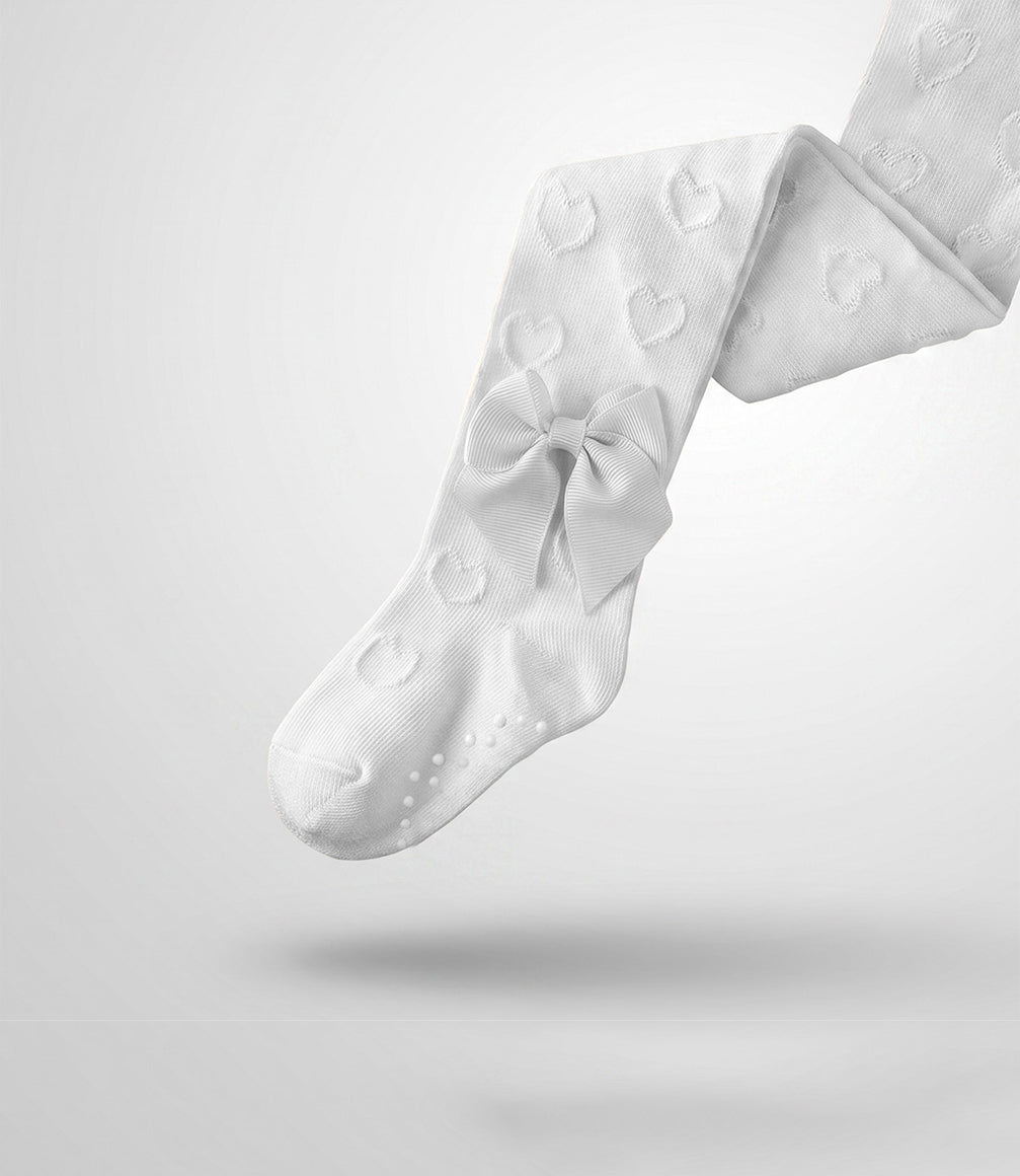 Panty recién nacida de algodón con lazo 0-6 meses / Blanco