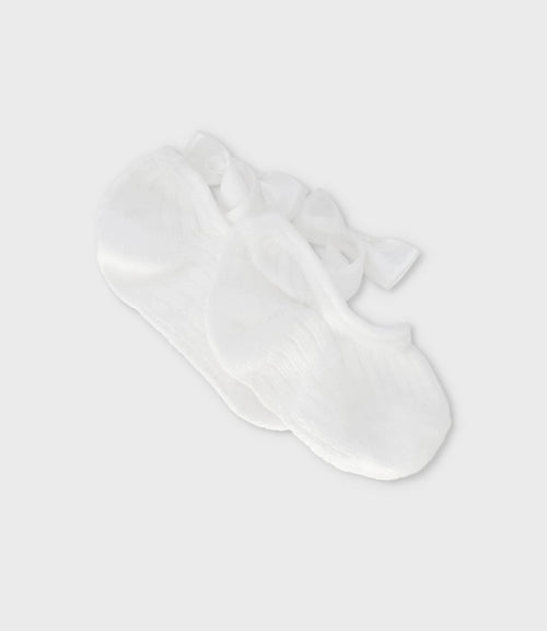 Calcetín recién nacida con elástico 0-6 meses / Blanco