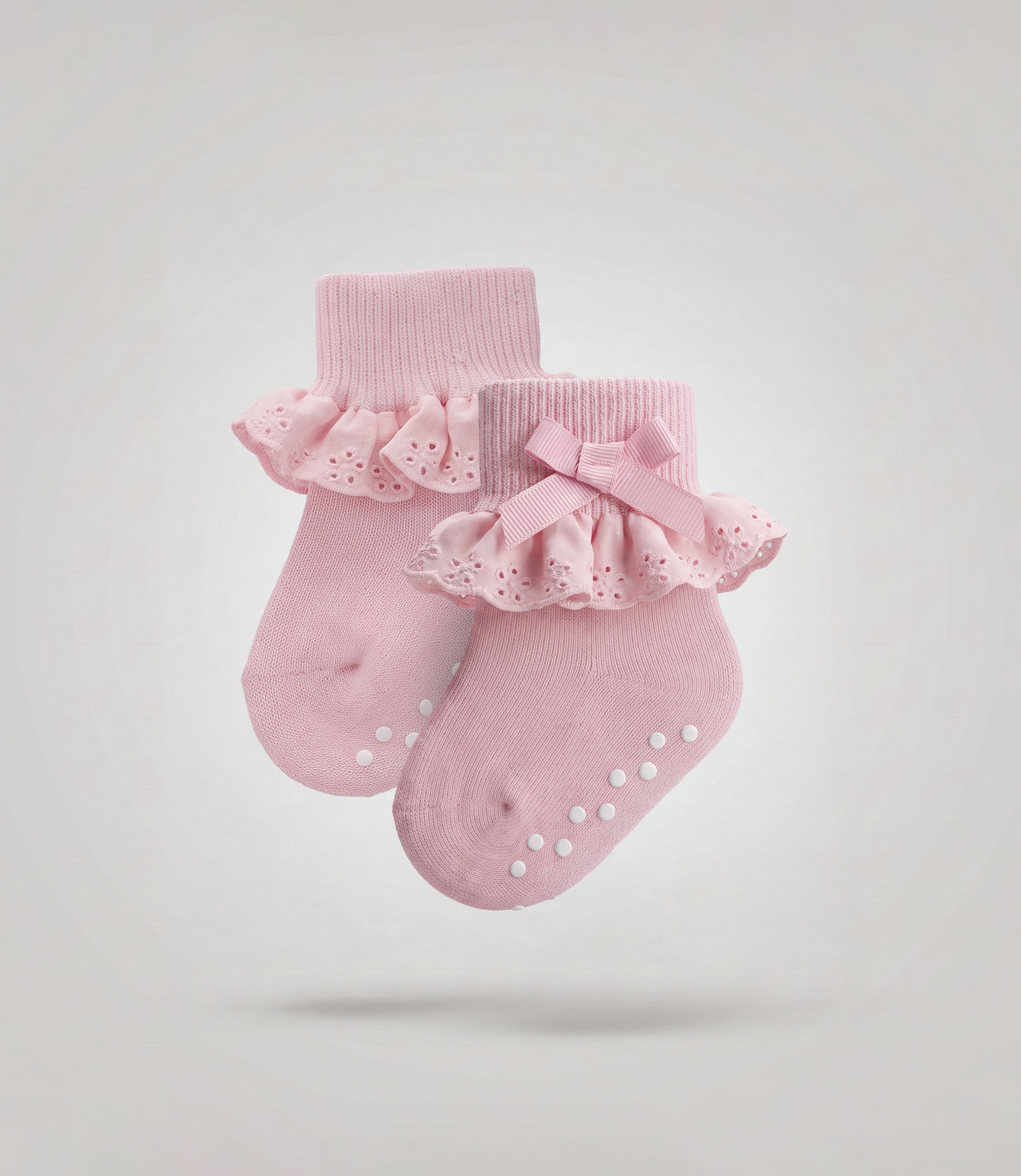 Calcetín recién nacida con vuelos 0-6 meses / Rosado
