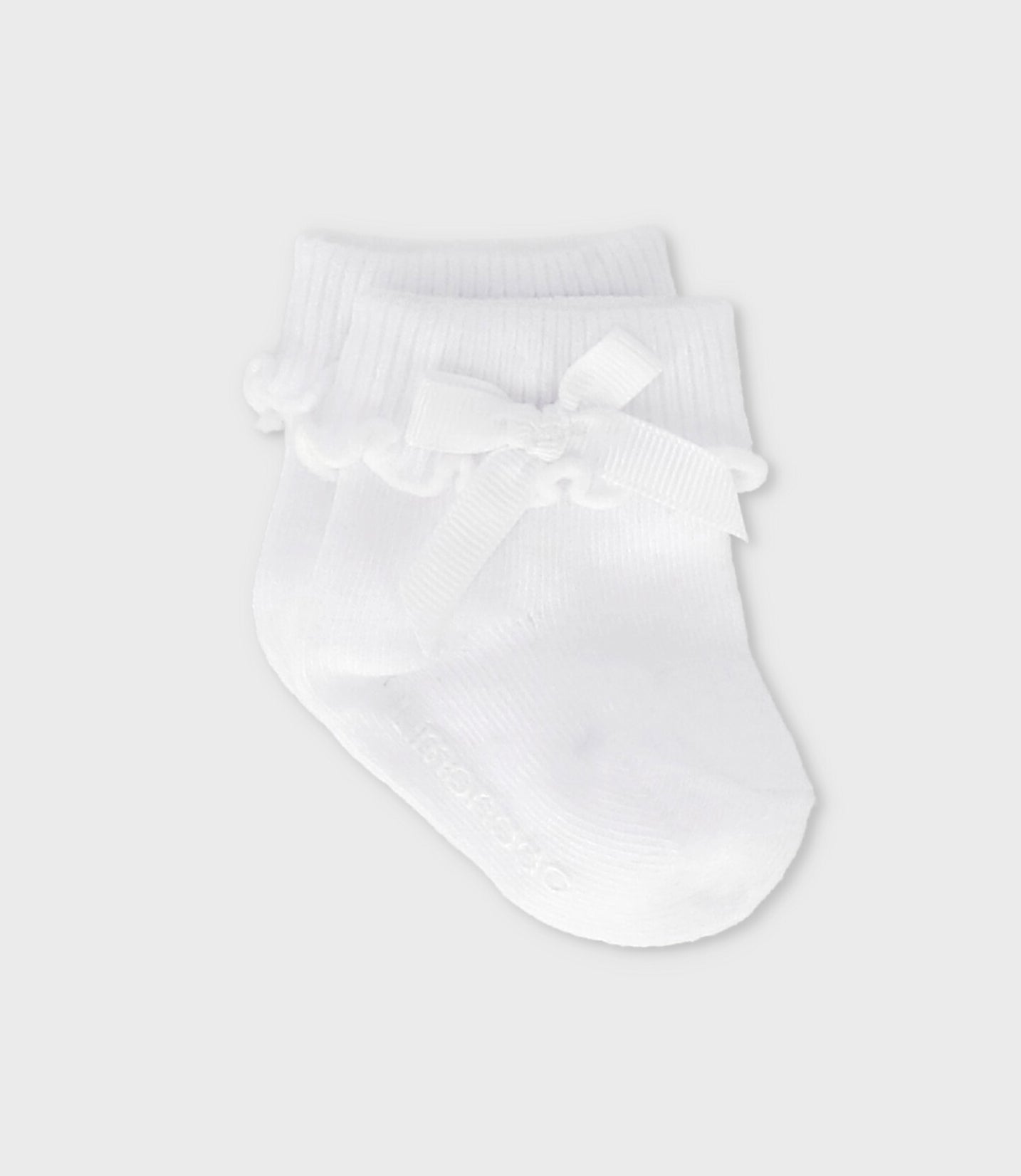 Calcetín recién nacida con lazo 0-6 meses / Blanco
