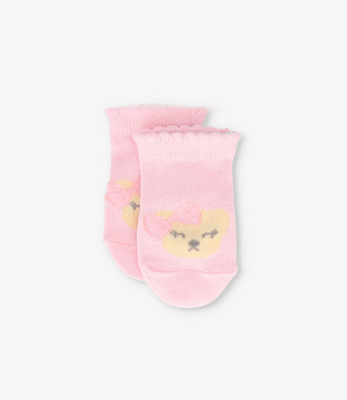 Calcetín recién nacida con oso