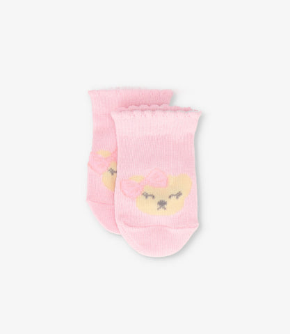 Calcetín recién nacida con oso