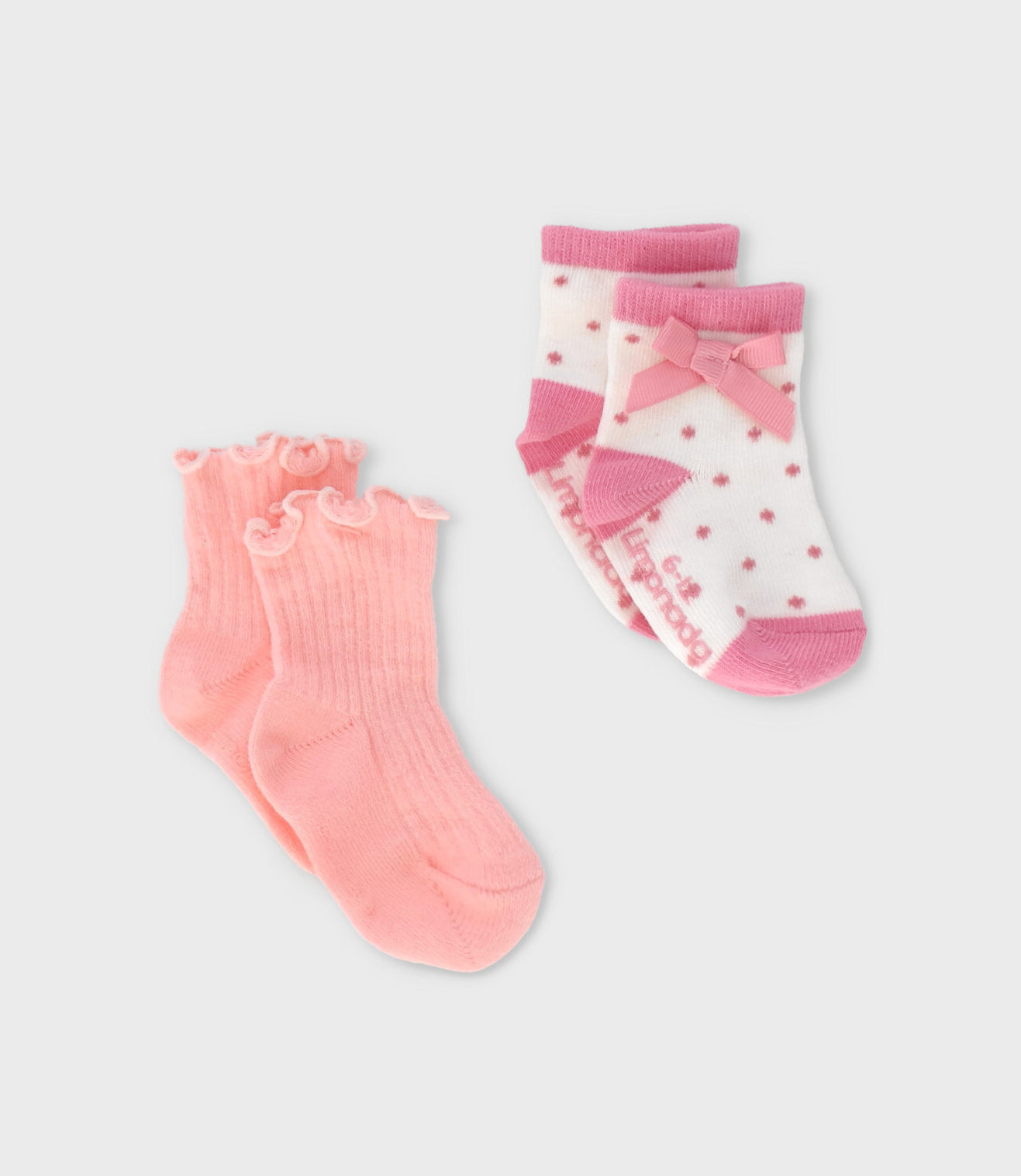Pack calcetín recién nacida 2 pares 0-6 meses / Rosado
