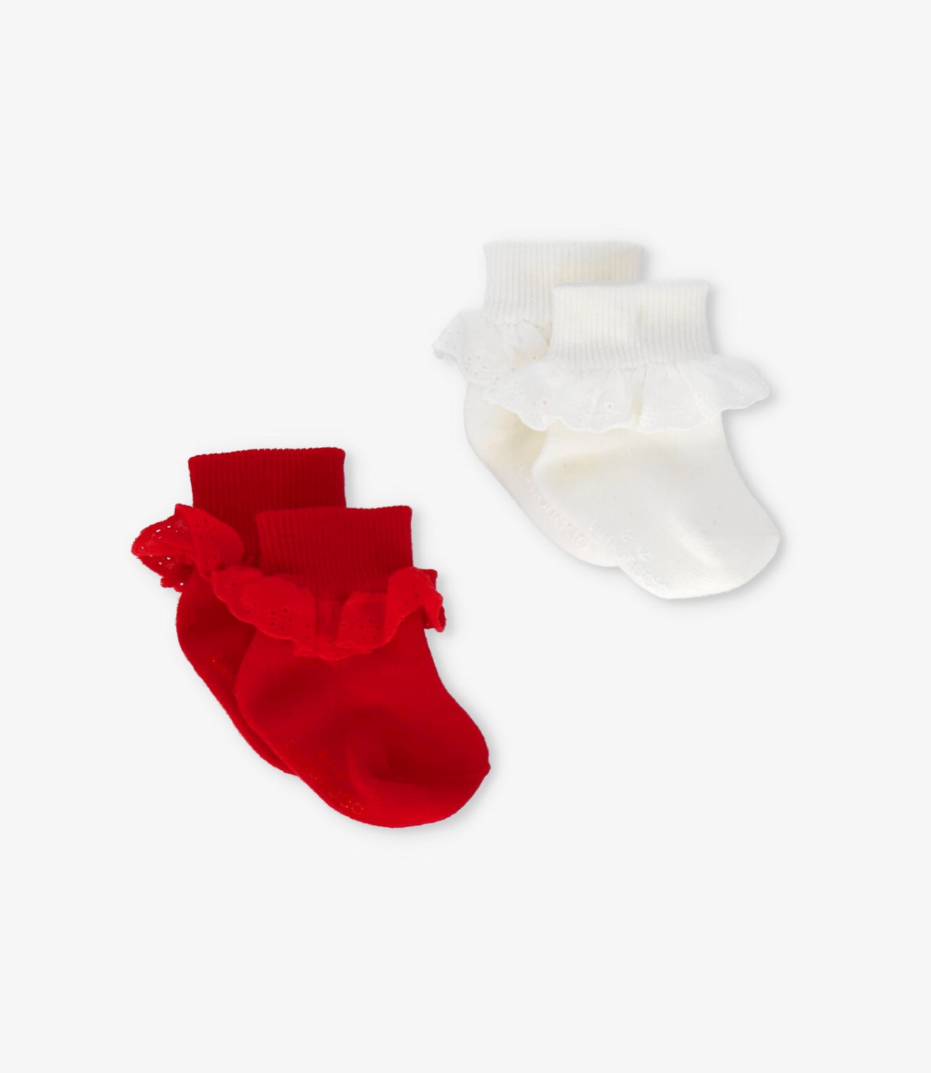 Pack calcetín recién nacida 2 pares 0-6 meses / Rojo