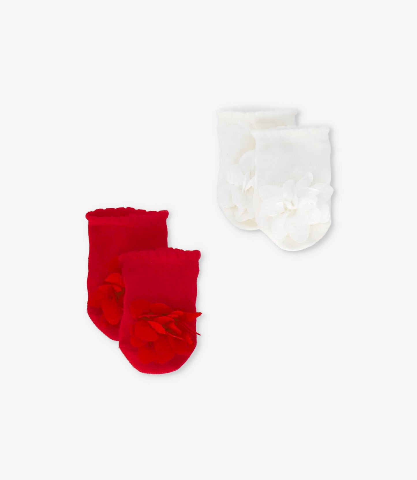 Pack calcetín recién nacida 2 pares 0-6 meses / Rojo