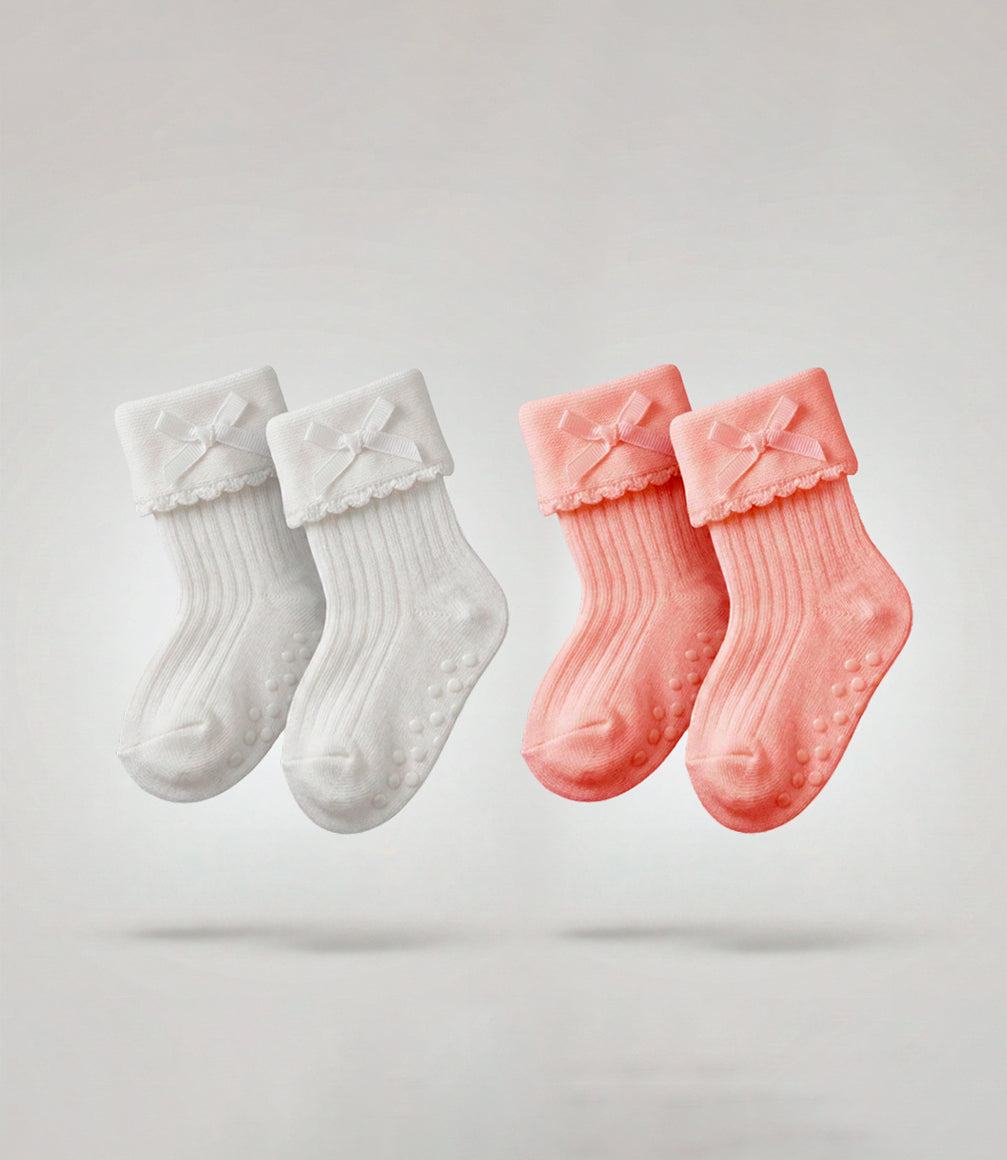 Pack calcetín recién nacida 2 pares 0-6 meses / Rosado