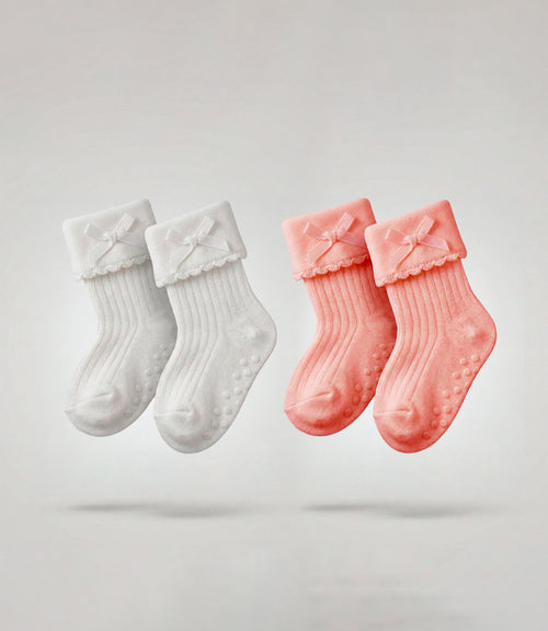 Pack calcetín recién nacida 2 pares 0-6 meses / Rosado