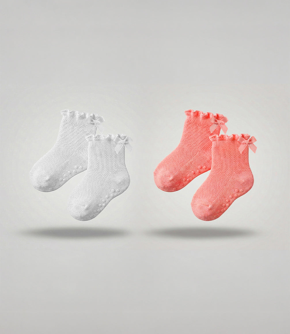 Pack calcetín recién nacida 2 pares 0-6 meses / Rosado