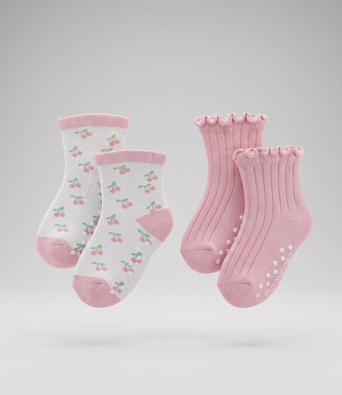Pack calcetín recién nacida 2 pares 0-6 meses / Rosado