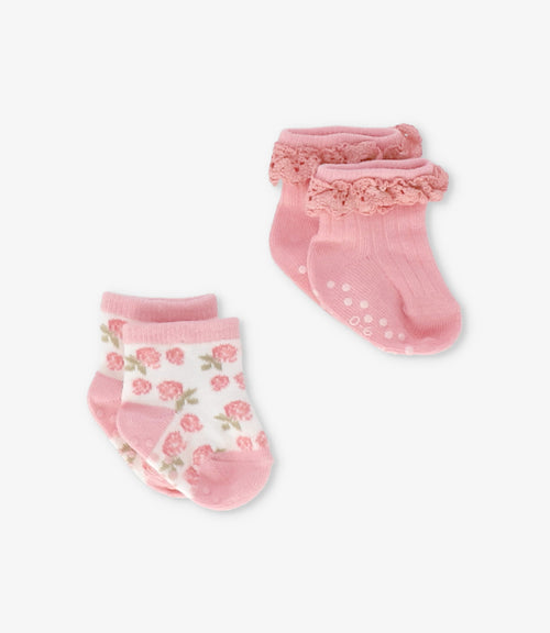 Pack calcetín recién nacida 2 pares 0-6 meses / Rosado