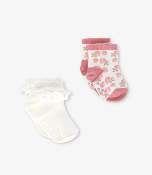 Pack calcetín recién nacida 2 pares 0-6 meses / Crudo