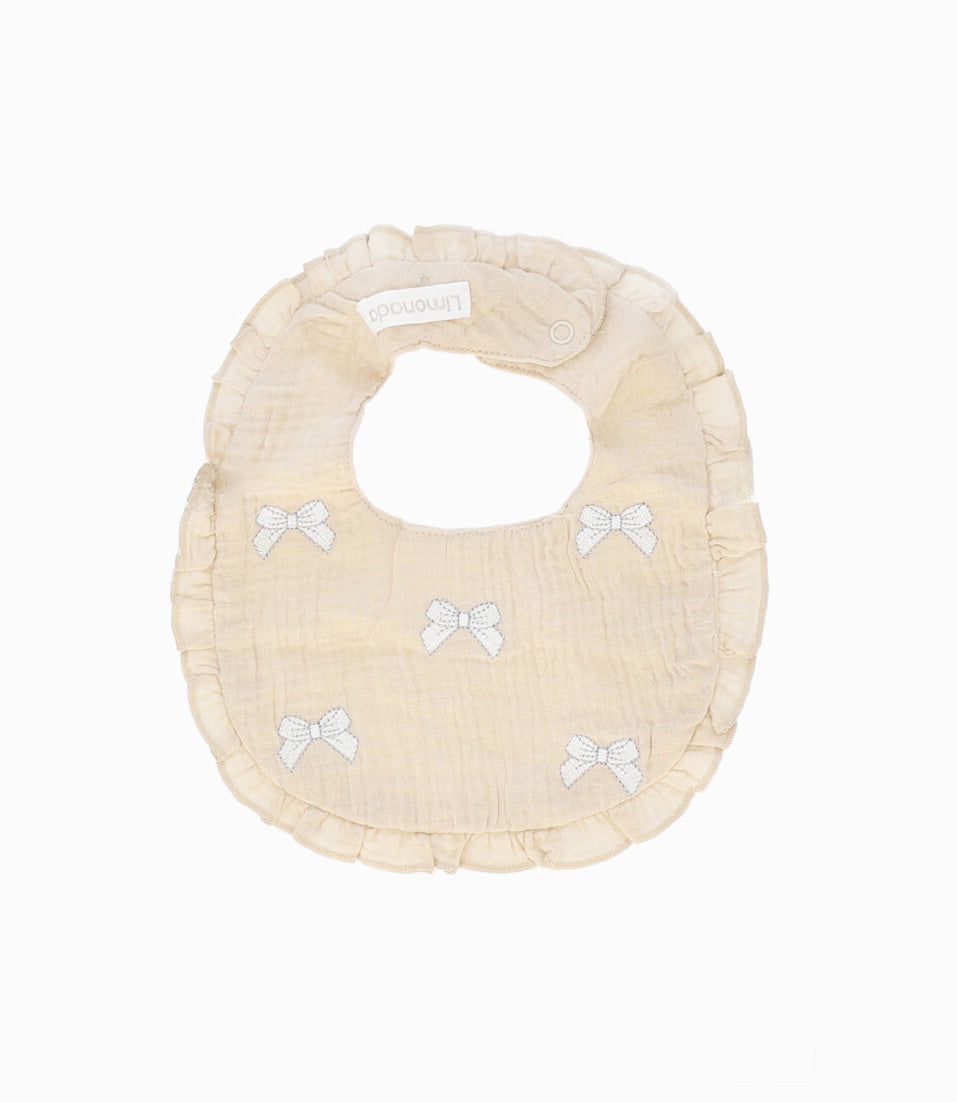 Babero recién nacida con lazos Talla única / Beige