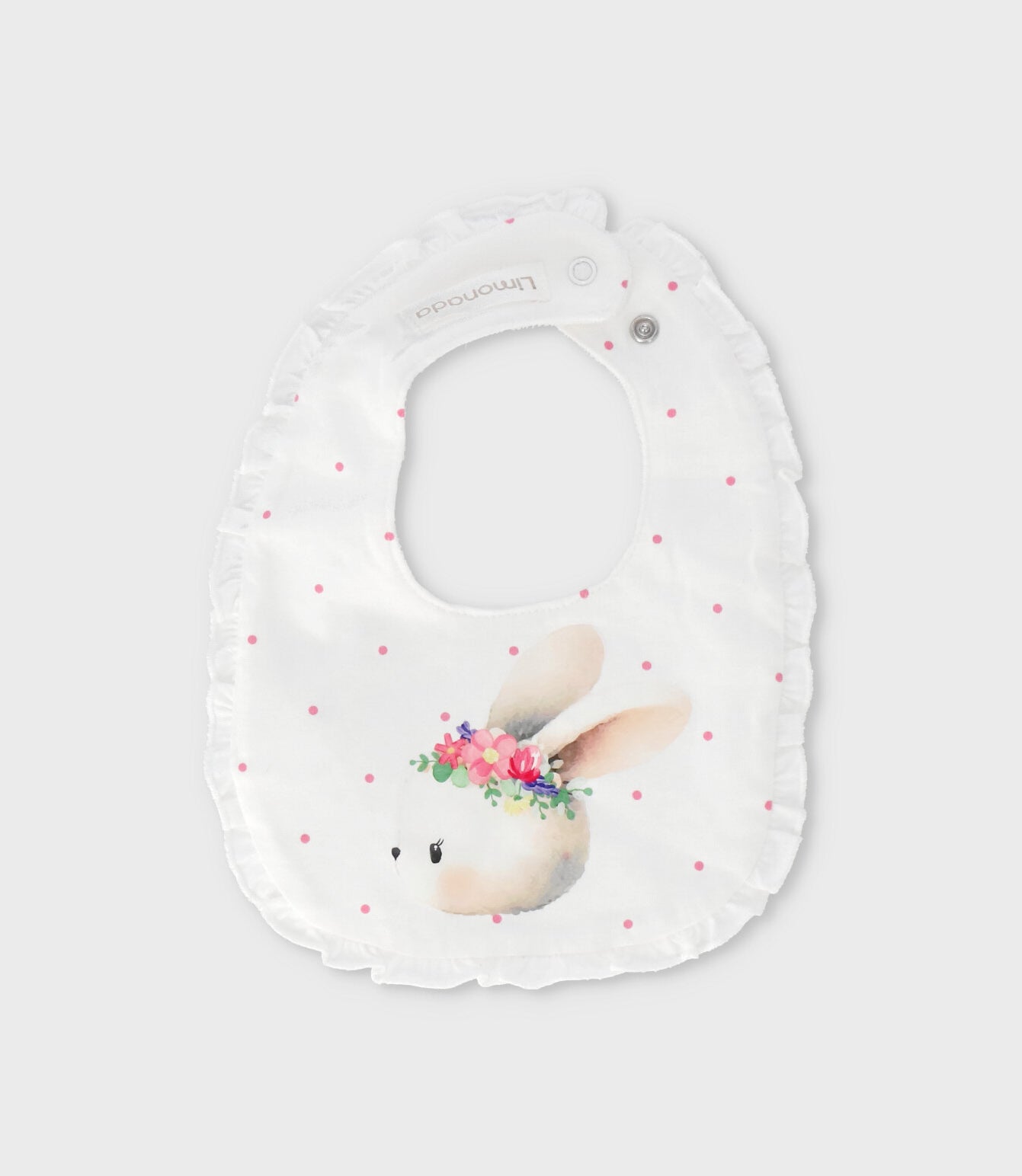 Babero recién nacida con conejo Talla única / Blanco