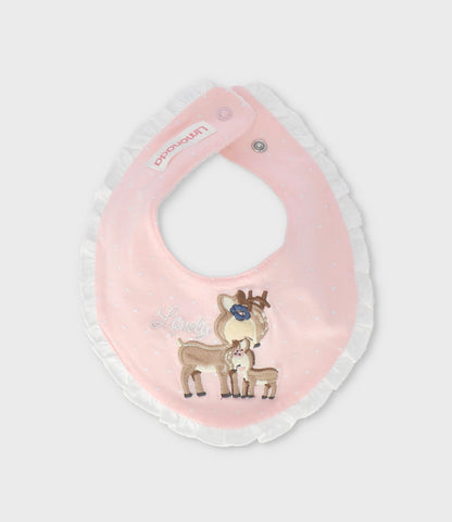 Babero recién nacida con ciervo y vuelos