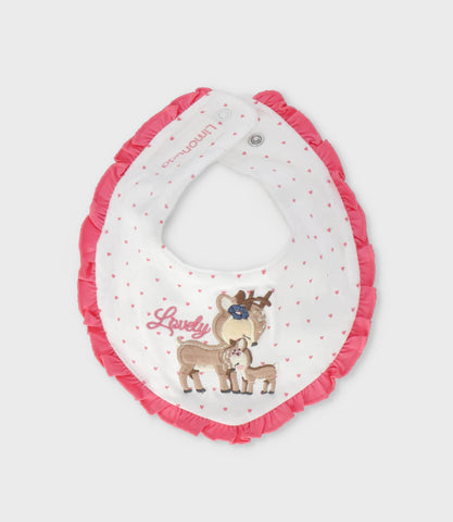 Babero recién nacida con ciervo y vuelos